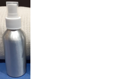 Botella c/atomizador aluminio 120 ml